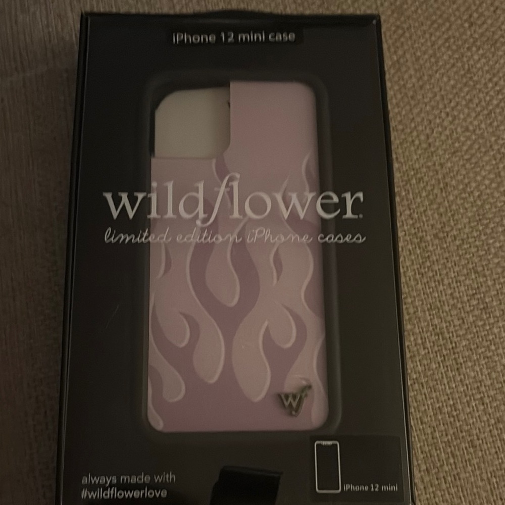 Wildflower Purple Flames Case for IPhone 12 mini
